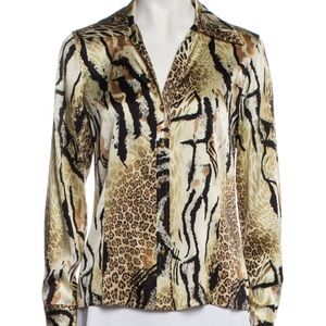 St. John Couture Leopard Print Women's Top
